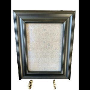 🌼Black Wooden Photo Frame Easel Back Holds Photo 6 1/2” X 4 1/2”